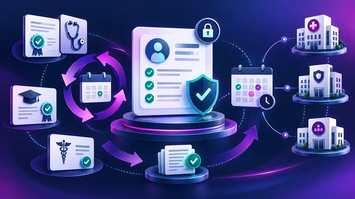 Secure CAQH profile maintenance and recredentialing cycle