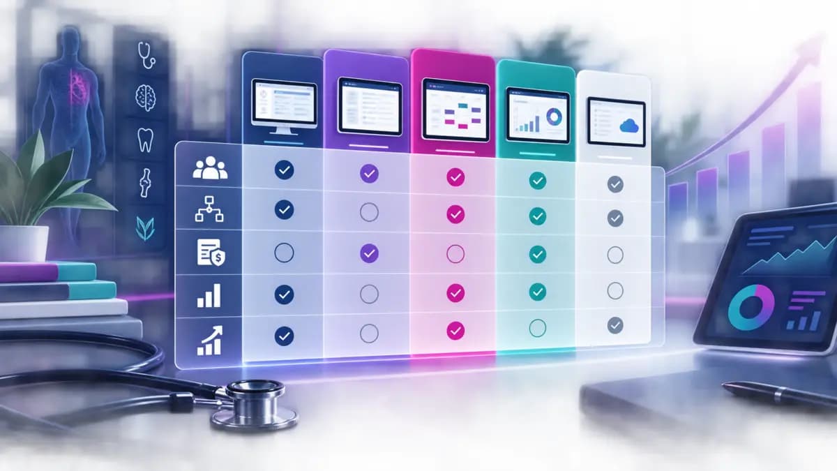 Healthcare software platforms compared by workflow and operational fit
