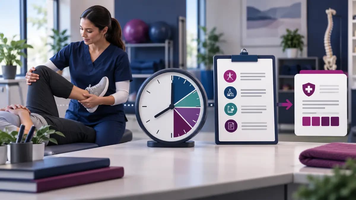 Therapy session minutes connected to Medicare timed billing units