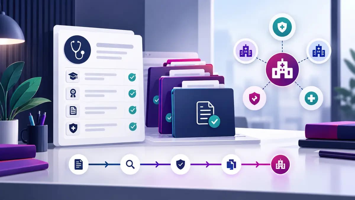 Organized provider credentials and payer enrollment readiness workflow