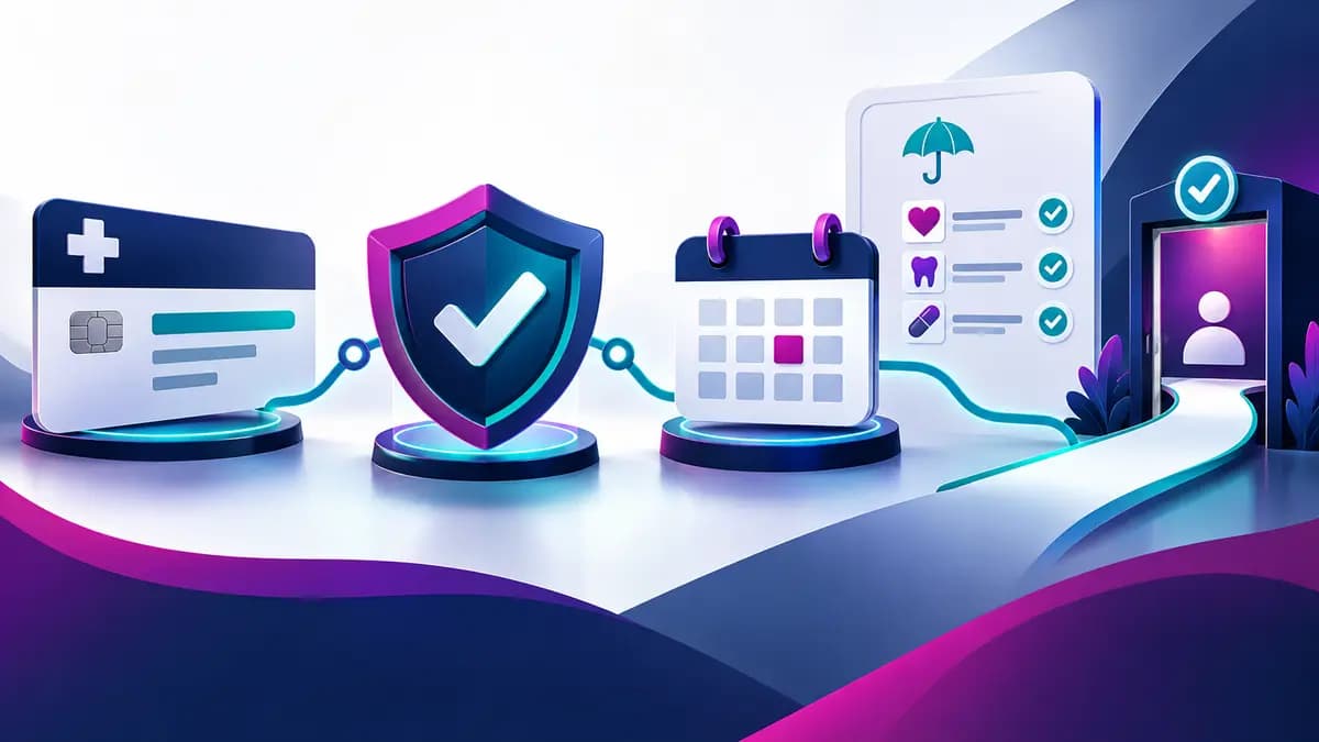 Insurance eligibility verification connected to a scheduled patient visit